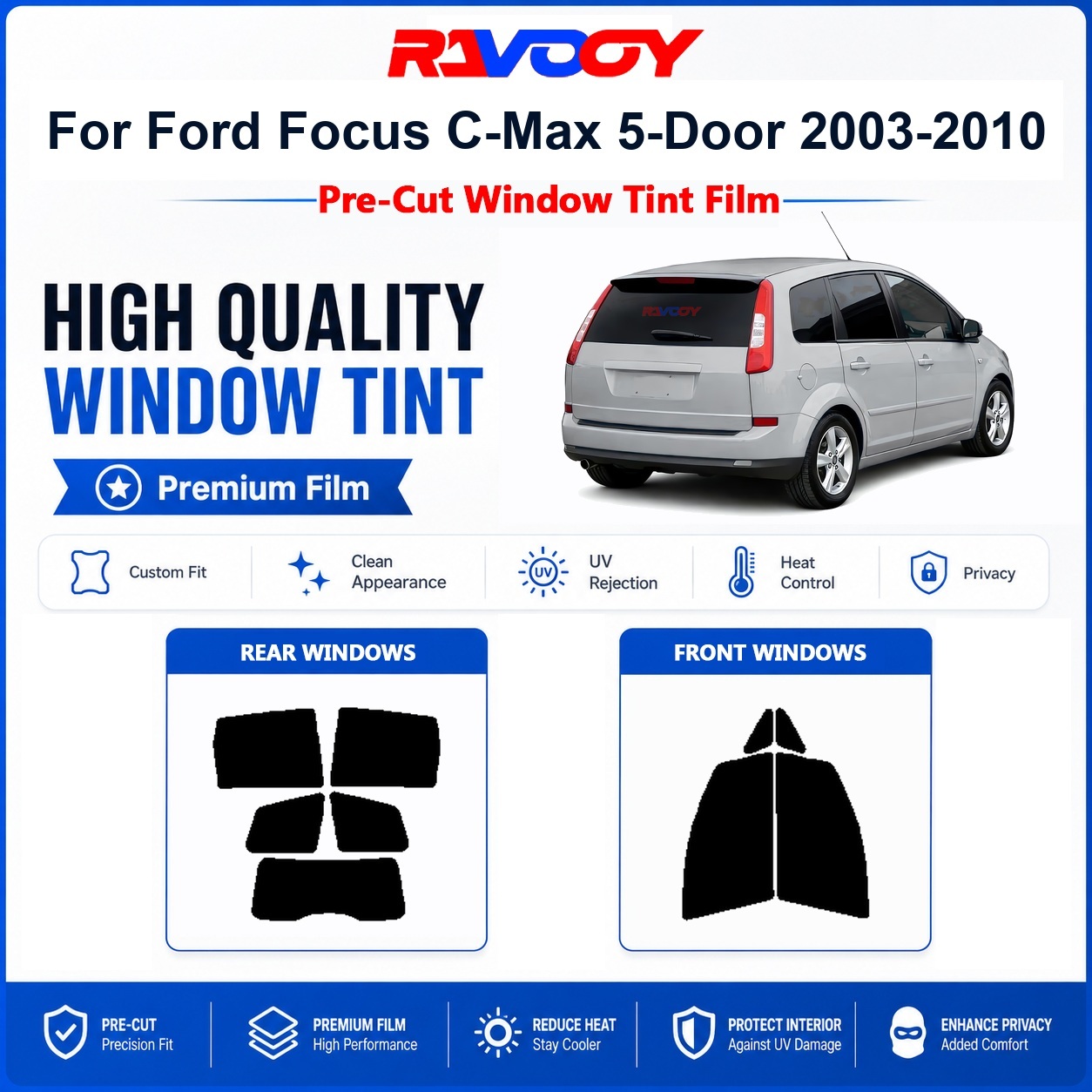 Privacy Screen Protector - Ford Focus C-Max 5 Kapılı 2003-2010