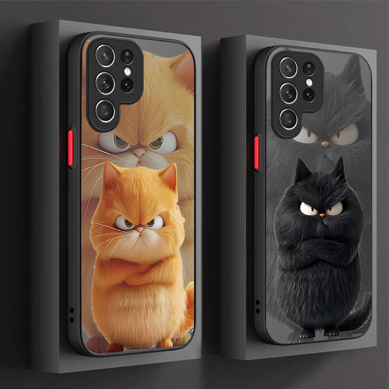 Samsung Galaxy A55 - Kızgın Kedi Çifti Stili Kılıf Samsung